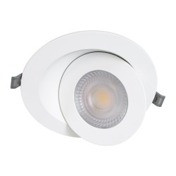 LEXIS JOINT 60989 Χωνευτό Κινούμενο Downlight Σποτ LED 12W 1140lm 45° AC 220-240V Αδιάβροχο IP44 Θερμό Λευκό 2700K - Bridgelux SMD Chip & TÜV SÜD Driver - Λευκό Ματ - Μ15.8 x Π15.8 x Υ13cm / Q13cm - 5 Χρόνια Εγγύηση