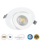 LEXIS JOINT 60990 Χωνευτό LED Κινούμενο Spot Downlight 7W 680lm 45° AC 220-240V IP44 Φ12cm x Υ3.1cm - Στρόγγυλο - Λευκό - Φυσικό Λευκό 4500K - Bridgelux Chip - TÜV Certified Driver - 5 Years Warranty