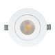 LEXIS JOINT 60991 Χωνευτό LED Κινούμενο Spot Downlight 7W 660lm 45° AC 220-240V IP44 Φ12cm x Υ3.1cm - Στρόγγυλο - Λευκό - Θερμό Λευκό 2700K - Bridgelux Chip - TÜV Certified Driver - 5 Years Warranty