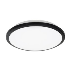 TUFFIN 60997 Φωτιστικό Πλαφονιέρα Οροφής LED 24W 2640lm 120° AC 220-240V Αδιάβροχο IP54 Φυσικό Λευκό 4500K - Lumileds SMD Chip - Μαύρο Ματ & Λευκό Γαλακτερό - Μ30 x Π30 x Υ6.5cm - 3 Χρόνια Εγγύηση