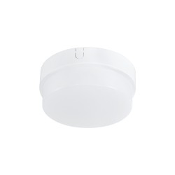 REVANO 61013 Φωτιστικό Πλαφονιέρα Οροφής LED 12W 1080lm 180° AC 220-240V Αδιάβροχο IP54 Θερμό Λευκό 2700K - Lumileds SMD Chip - Λευκό Γαλακτερό - Μ12 x Π12 x Υ4.5cm - 2 Χρόνια Εγγύηση