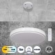 CASPER 61018 Κρεμαστή Πλαφονιέρα Οροφής LED CCT 76W 8372lm 120° AC 220-240V - Εναλλαγή Φωτισμού μέσω Τηλεχειριστηρίου All In One Ψυχρό Λευκό 6000k+Φυσικό Λευκό 4500k+Θερμό Λευκό 2700k Dimmable Φ45cm - Λευκό - 3 Years Warranty