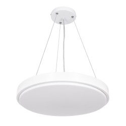 CASPER 61018 Μοντέρνο Κρεμαστό Φωτιστικό Οροφής LED 76W 8372lm 120° AC 220-240V IP20 Ρυθμιζόμενο Λευκό CCT με Χειριστήριο από 2700K έως 6000K Dimmable - Lumileds SMD Chip - Λευκό Ματ - Μ45 x Π45 x Υ5.5cm - 3 Χρόνια Εγγύηση