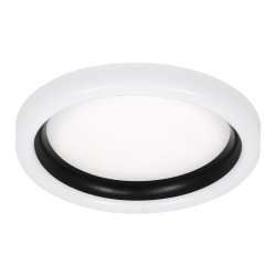 ARIANA 61034 Μοντέρνο Φωτιστικό Οροφής LED 55W 6376lm 120° AC 220-240V IP20 Ρυθμιζόμενο Λευκό CCT με Χειριστήριο από 2700K έως 6000K Dimmable - Lumileds SMD Chip - Λευκό Ματ & Μαύρο Ματ - Μ48 x Π48 x Υ9cm - 3 Χρόνια Εγγύηση