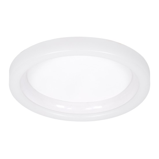 ARIANA 61035 Πλαφονιέρα Οροφής Κύκλος LED CCT 55W 6376lm 120° AC 220-240V - Εναλλαγή Φωτισμού μέσω Τηλεχειριστηρίου All In One Ψυχρό Λευκό 6000k+Φυσικό Λευκό 4500k+Θερμό Λευκό 2700k Dimmable Φ48cm - Λευκό - 3 Years Warranty