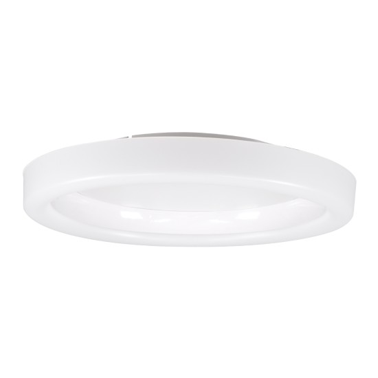 ARIANA 61035 Πλαφονιέρα Οροφής Κύκλος LED CCT 55W 6376lm 120° AC 220-240V - Εναλλαγή Φωτισμού μέσω Τηλεχειριστηρίου All In One Ψυχρό Λευκό 6000k+Φυσικό Λευκό 4500k+Θερμό Λευκό 2700k Dimmable Φ48cm - Λευκό - 3 Years Warranty