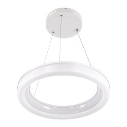 ARIANA 61038 Μοντέρνο Κρεμαστό Φωτιστικό Οροφής LED 55W 6376lm 120° AC 220-240V IP20 Ρυθμιζόμενο Λευκό CCT με Χειριστήριο από 2700K έως 6000K Dimmable - Lumileds SMD Chip - Λευκό Ματ - Μ48 x Π48 x Υ6.5cm - 3 Χρόνια Εγγύηση