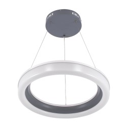 ARIANA 61039 Μοντέρνο Κρεμαστό Φωτιστικό Οροφής LED 55W 6376lm 120° AC 220-240V IP20 Ρυθμιζόμενο Λευκό CCT με Χειριστήριο από 2700K έως 6000K Dimmable - Lumileds SMD Chip - Γκρι - Μ48 x Π48 x Υ6.5cm - 3 Χρόνια Εγγύηση