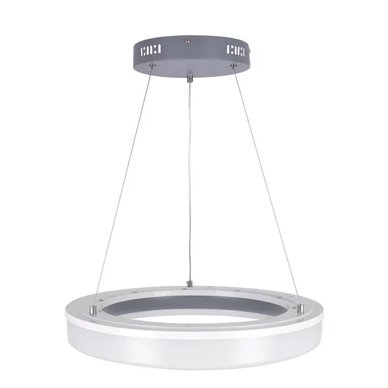 ARIANA 61039 Μοντέρνο Κρεμαστό Φωτιστικό Οροφής LED 55W 6376lm 120° AC 220-240V IP20 Ρυθμιζόμενο Λευκό CCT με Χειριστήριο από 2700K έως 6000K Dimmable - Lumileds SMD Chip - Γκρι - Μ48 x Π48 x Υ6.5cm - 3 Χρόνια Εγγύηση