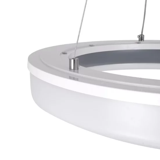 ARIANA 61039 Μοντέρνο Κρεμαστό Φωτιστικό Οροφής LED 55W 6376lm 120° AC 220-240V IP20 Ρυθμιζόμενο Λευκό CCT με Χειριστήριο από 2700K έως 6000K Dimmable - Lumileds SMD Chip - Γκρι - Μ48 x Π48 x Υ6.5cm - 3 Χρόνια Εγγύηση