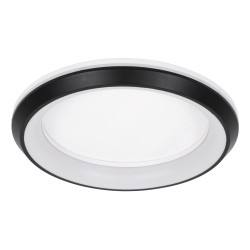 MELINA 61040 Μοντέρνο Φωτιστικό Οροφής LED 55W 6376lm 120° AC 220-240V IP20 Ρυθμιζόμενο Λευκό CCT με Χειριστήριο από 2700K έως 6000K Dimmable - Lumileds SMD Chip - Μαύρο Ματ - Μ48 x Π48 x Υ9cm - 3 Χρόνια Εγγύηση