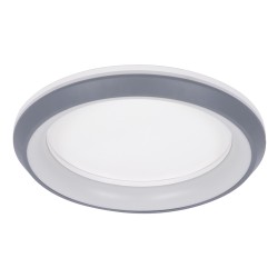 MELINA 61042 Μοντέρνο Φωτιστικό Οροφής LED 55W 6376lm 120° AC 220-240V IP20 Ρυθμιζόμενο Λευκό CCT με Χειριστήριο από 2700K έως 6000K Dimmable - Lumileds SMD Chip - Γκρι - Μ48 x Π48 x Υ9cm - 3 Χρόνια Εγγύηση