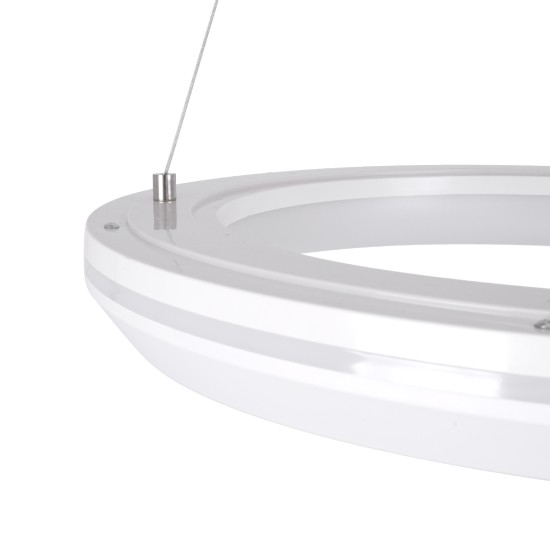 MELINA 61044 Κρεμαστή Πλαφονιέρα Οροφής Κύκλος LED CCT 55W 6376lm 120° AC 220-240V - Εναλλαγή Φωτισμού μέσω Τηλεχειριστηρίου All In One Ψυχρό Λευκό 6000k+Φυσικό Λευκό 4500k+Θερμό Λευκό 2700k Dimmable Φ48cm - Λευκό - 3 Years Warranty MELINA 61044 Κρεμαστή Πλαφονιέρα Οροφής Κύκλος LED CCT 55W 6376lm 120° AC 220-240V - Εναλλαγή Φωτισμού μέσω Τηλεχειριστηρίου All In One Ψυχρό Λευκό 6000k+Φυσικό Λευκό 4500k+Θερμό Λευκό 2700k Dimmable Φ48cm - Λευκό - 3 Years Warranty