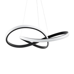 DEXTER 61049 Μοντέρνο Κρεμαστό Φωτιστικό Οροφής LED 72W 8064lm 300° AC 220-240V IP20 Ρυθμιζόμενο Λευκό CCT με Χειριστήριο από 2700K έως 6000K Dimmable - Lumileds SMD Chip - Μαύρο Ματ - Μ56 x Π56 x Υ14cm - 3 Χρόνια Εγγύηση