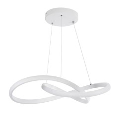 DEXTER 61050 Μοντέρνο Κρεμαστό Φωτιστικό Οροφής LED 72W 8064lm 300° AC 220-240V IP20 Ρυθμιζόμενο Λευκό CCT με Χειριστήριο από 2700K έως 6000K Dimmable - Lumileds SMD Chip - Λευκό Ματ - Μ56 x Π56 x Υ14cm - 3 Χρόνια Εγγύηση