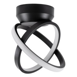 AMELIA 61052 Μοντέρνο Φωτιστικό Οροφής LED 20W 2400lm 300° AC 220-240V IP20 Ρυθμιζόμενο Λευκό CCT με On/Off 2700K/4500K/6000K - Lumileds SMD Chip - Μαύρο Ματ - Μ24.5 x Π16 x Υ25cm - 3 Χρόνια Εγγύηση