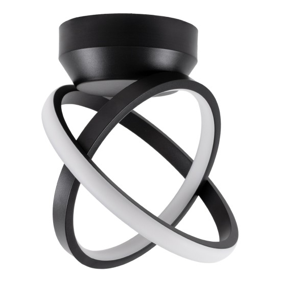 AMELIA 61052 Μοντέρνο Φωτιστικό Οροφής LED 20W 2400lm 300° AC 220-240V IP20 Ρυθμιζόμενο Λευκό CCT με On/Off 2700K/4500K/6000K - Lumileds SMD Chip - Μαύρο Ματ - Μ24.5 x Π16 x Υ25cm - 3 Χρόνια Εγγύηση