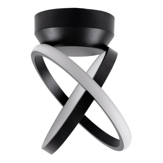 AMELIA 61052 Μοντέρνο Φωτιστικό Οροφής LED 20W 2400lm 300° AC 220-240V IP20 Ρυθμιζόμενο Λευκό CCT με On/Off 2700K/4500K/6000K - Lumileds SMD Chip - Μαύρο Ματ - Μ24.5 x Π16 x Υ25cm - 3 Χρόνια Εγγύηση