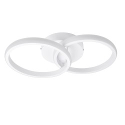 CORA 61059 Μοντέρνο Φωτιστικό Οροφής LED 18W 2160lm 300° AC 220-240V IP20 Ρυθμιζόμενο Λευκό CCT με On/Off 2700K/4500K/6000K - Lumileds SMD Chip - Λευκό Ματ - Μ36 x Π20.5 x Υ7cm - 3 Χρόνια Εγγύηση