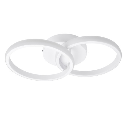 CORA 61059 Μοντέρνο Φωτιστικό Οροφής LED 18W 2160lm 300° AC 220-240V IP20 Ρυθμιζόμενο Λευκό CCT με On/Off 2700K/4500K/6000K - Lumileds SMD Chip - Λευκό Ματ - Μ36 x Π20.5 x Υ7cm - 3 Χρόνια Εγγύηση