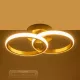 CORA 61060 Μοντέρνο Φωτιστικό Οροφής LED 18W 2160lm 300° AC 220-240V IP20 Ρυθμιζόμενο Λευκό CCT με On/Off 2700K/4500K/6000K - Lumileds SMD Chip - Σατινέ Χρυσό Βούρτσας - Μ36 x Π20.5 x Υ7cm - 3 Χρόνια Εγγύηση
