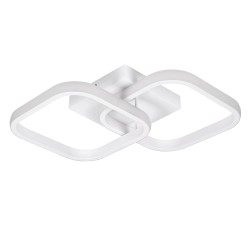 NORA 61062 Μοντέρνο Φωτιστικό Οροφής LED 22W 2640lm 300° AC 220-240V IP20 Ρυθμιζόμενο Λευκό CCT με On/Off 2700K/4500K/6000K - Lumileds SMD Chip - Λευκό Ματ - Μ40 x Π24 x Υ7cm - 3 Χρόνια Εγγύηση