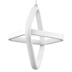 ROSE 61065 Μοντέρνο Κρεμαστό Φωτιστικό Οροφής LED 22W 2640lm 300° AC 220-240V IP20 Ρυθμιζόμενο Λευκό CCT με On/Off 2700K/4500K/6000K - Lumileds SMD Chip - Λευκό Ματ - Μ24 x Π22 x Υ24cm - 3 Χρόνια Εγγύηση