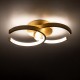 EVA 61069 Μοντέρνο Φωτιστικό Οροφής LED 16W 1920lm 300° AC 220-240V IP20 Ρυθμιζόμενο Λευκό CCT με On/Off 2700K/4500K/6000K - Lumileds SMD Chip - Χρυσό Βούρτσας - Μ33 x Π21 x Υ7cm - 3 Χρόνια Εγγύηση