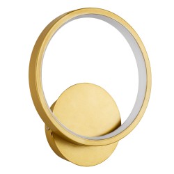 TED 61072 Μοντέρνο Φωτιστικό Τοίχου - Απλίκα LED 9W 1080lm 300° AC 220-240V IP20 Ρυθμιζόμενο Λευκό CCT με On/Off 2700K/4500K/6000K - Lumileds SMD Chip - Χρυσό Βούρτσας - Μ20 x Π5.5 x Υ23cm - 3 Χρόνια Εγγύηση