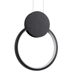 CYCLOS 61073 Μοντέρνο Κρεμαστό Φωτιστικό Οροφής LED 9W 1080lm 300° AC 220-240V IP20 Ρυθμιζόμενο Λευκό CCT με On/Off 2700K/4500K/6000K - Lumileds SMD Chip - Μαύρο Ματ - Μ21 x Π2.3 x Υ26.5cm - 3 Χρόνια Εγγύηση