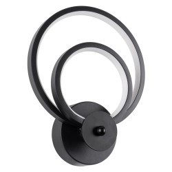 FREDDIE 61076 Μοντέρνο Φωτιστικό Τοίχου - Απλίκα LED 15W 1800lm 300° AC 220-240V IP20 Ρυθμιζόμενο Λευκό CCT με On/Off 2700K/4500K/6000K - Lumileds SMD Chip - Μαύρο Ματ - Μ20 x Π7.5 x Υ25cm - 3 Χρόνια Εγγύηση