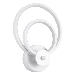 FREDDIE 61077 Μοντέρνο Φωτιστικό Τοίχου - Απλίκα LED 15W 1800lm 300° AC 220-240V IP20 Ρυθμιζόμενο Λευκό CCT με On/Off 2700K/4500K/6000K - Lumileds SMD Chip - Λευκό Ματ - Μ20 x Π7.5 x Υ25cm - 3 Χρόνια Εγγύηση