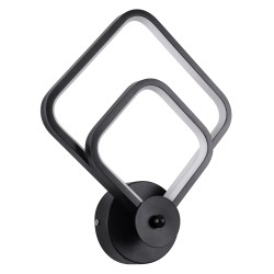 ANNA 61085 Μοντέρνο Φωτιστικό Τοίχου - Απλίκα LED 15W 1800lm 300° AC 220-240V IP20 Ρυθμιζόμενο Λευκό CCT με On/Off 2700K/4500K/6000K - Lumileds SMD Chip - Μαύρο Ματ - Μ25 x Π8 x Υ30cm - 3 Χρόνια Εγγύηση