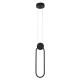 ILDI 61088 Κρεμαστό Φωτιστικό Οροφής Design LED CCT 12W 1440lm 300° AC 220-240V - Εναλλαγή Φωτισμού μέσω Διακόπτη On/Off All In One Ψυχρό 6000k+Φυσικό 4500k+Θερμό 2700k Μ10 x Π2.3 x Υ38cm - Μαύρο