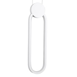 ILDI 61089 Μοντέρνο Κρεμαστό Φωτιστικό Οροφής LED 12W 1440lm 300° AC 220-240V IP20 Ρυθμιζόμενο Λευκό CCT με On/Off 2700K/4500K/6000K - Lumileds SMD Chip - Λευκό Ματ - Μ10 x Π2.3 x Υ38cm - 3 Χρόνια Εγγύηση
