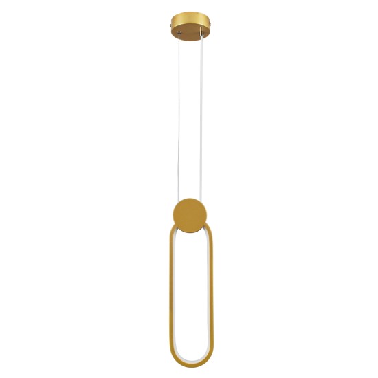 ILDI 61090 Κρεμαστό Φωτιστικό Οροφής Design LED CCT 12W 1440lm 300° AC 220-240V - Εναλλαγή Φωτισμού μέσω Διακόπτη On/Off All In One Ψυχρό 6000k+Φυσικό 4500k+Θερμό 2700k Μ10 x Π2.3 x Υ38cm - Χρυσό Βούρτσας ILDI 61090 Κρεμαστό Φωτιστικό Οροφής Design LED CCT 12W 1440lm 300° AC 220-240V - Εναλλαγή Φωτισμού μέσω Διακόπτη On/Off All In One Ψυχρό 6000k+Φυσικό 4500k+Θερμό 2700k Μ10 x Π2.3 x Υ38cm - Χρυσό Βούρτσας