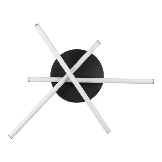 DRACO 61093 Μοντέρνο Φωτιστικό Οροφής LED 45W 5535lm 120° AC 220-240V IP20 Ρυθμιζόμενο Λευκό CCT με Χειριστήριο από 2700K έως 6000K Dimmable - Lumileds SMD Chip - Μαύρο Ματ - Μ50 x Π50 x Υ11cm - 3 Χρόνια Εγγύηση