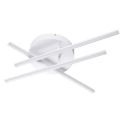 DRACO 61094 Μοντέρνο Φωτιστικό Οροφής LED 45W 5535lm 120° AC 220-240V IP20 Ρυθμιζόμενο Λευκό CCT με Χειριστήριο από 2700K έως 6000K Dimmable - Lumileds SMD Chip - Λευκό Ματ - Μ50 x Π50 x Υ11cm - 3 Χρόνια Εγγύηση