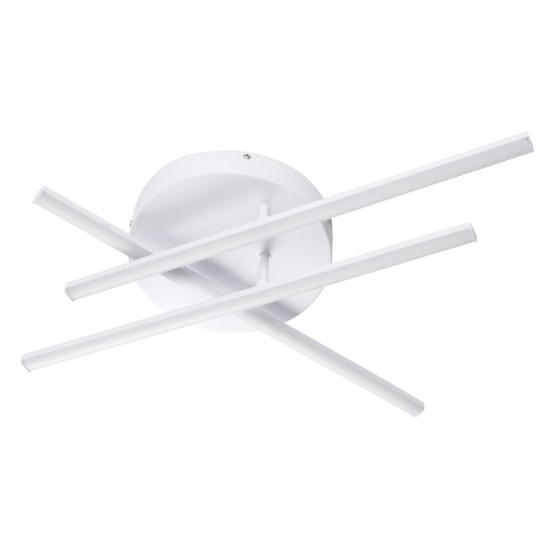 DRACO 61094 Μοντέρνο Φωτιστικό Οροφής LED 45W 5535lm 120° AC 220-240V IP20 Ρυθμιζόμενο Λευκό CCT με Χειριστήριο από 2700K έως 6000K Dimmable - Lumileds SMD Chip - Λευκό Ματ - Μ50 x Π50 x Υ11cm - 3 Χρόνια Εγγύηση