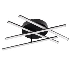 DRACO 61095 Μοντέρνο Φωτιστικό Οροφής LED 60W 7380lm 120° AC 220-240V IP20 Ρυθμιζόμενο Λευκό CCT με Χειριστήριο από 2700K έως 6000K Dimmable - Lumileds SMD Chip - Μαύρο Ματ - Μ60 x Π60 x Υ11cm - 3 Χρόνια Εγγύηση