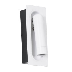 MANHATTAN 61098 Μοντέρνο Φωτιστικό Τοίχου - Απλίκα Ξενοδοχείου Reading Light LED 3W 405lm 36° AC 220-240V IP20 Φυσικό Λευκό 4500K - Bridgelux COB Chip & TÜV SÜD Driver - Λευκό - Μ7 x Π7 x Υ17cm - 3 Χρόνια Εγγύηση