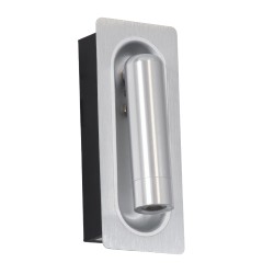 MANHATTAN 61099 Μοντέρνο Φωτιστικό Τοίχου - Απλίκα Ξενοδοχείου Reading Light LED 3W 405lm 36° AC 220-240V IP20 Φυσικό Λευκό 4500K - Bridgelux COB Chip & TÜV SÜD Driver - Νίκελ Βούρτσας - Μ7 x Π7 x Υ17cm - 3 Χρόνια Εγγύηση