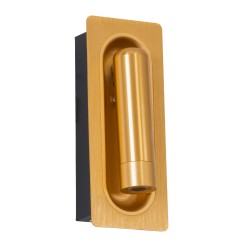 MANHATTAN 61100 Μοντέρνο Φωτιστικό Τοίχου - Απλίκα Ξενοδοχείου Reading Light LED 3W 405lm 36° AC 220-240V IP20 Φυσικό Λευκό 4500K - Bridgelux COB Chip & TÜV SÜD Driver - Χρυσό Βούρτσας - Μ7 x Π7 x Υ17cm - 3 Χρόνια Εγγύηση