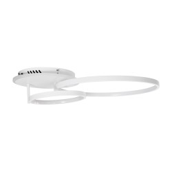 NEMESIS 61106 Μοντέρνο Φωτιστικό Οροφής LED 67W 7573lm 360° AC 220-240V IP20 Ρυθμιζόμενο Λευκό CCT με Χειριστήριο από 2700K έως 6000K Dimmable - Lumileds SMD Chip - Λευκό Ματ - Μ84 x Π45 x Υ13cm - 3 Χρόνια Εγγύηση