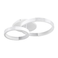 DIAMOND 61112 Μοντέρνο Φωτιστικό Οροφής LED 67W 8078lm 360° AC 220-240V IP20 Ρυθμιζόμενο Λευκό CCT με Χειριστήριο από 2700K έως 6000K Dimmable - Lumileds SMD Chip - Λευκό Ματ - Μ60 x Π40 x Υ14cm - 3 Χρόνια Εγγύηση