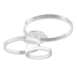 DIAMOND 61115 Μοντέρνο Φωτιστικό Οροφής LED 100W 12123lm 360° AC 220-240V IP20 Ρυθμιζόμενο Λευκό CCT με Χειριστήριο από 2700K έως 6000K Dimmable - Lumileds SMD Chip - Λευκό Ματ - Μ80 x Π50 x Υ20cm - 3 Χρόνια Εγγύηση