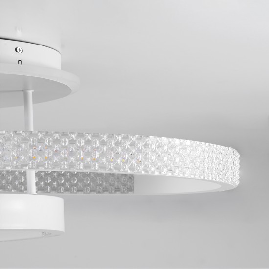 DIAMOND 61115 Φωτιστικό Οροφής Δαχτυλίδι-Κύκλος LED CCT 100W 12123lm 360° AC 220-240V - Εναλλαγή Φωτισμού μέσω Τηλεχειριστηρίου All In One Ψυχρό 6000k+Φυσικό 4500k+Θερμό 2700k Dimmable Φ30+40+50cm+BackLight - Λευκό - 3 Years Warranty DIAMOND 61115 Φωτιστικό Οροφής Δαχτυλίδι-Κύκλος LED CCT 100W 12123lm 360° AC 220-240V - Εναλλαγή Φωτισμού μέσω Τηλεχειριστηρίου All In One Ψυχρό 6000k+Φυσικό 4500k+Θερμό 2700k Dimmable Φ30+40+50cm+BackLight - Λευκό - 3 Years Warranty