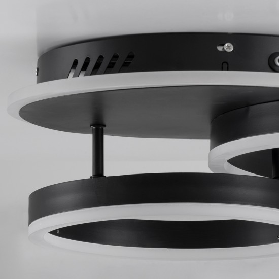 VENOM 61120 Φωτιστικό Οροφής Δαχτυλίδι-Κύκλος LED CCT 67W 8107lm 360° AC 220-240V - Εναλλαγή Φωτισμού μέσω Τηλεχειριστηρίου All In One Ψυχρό 6000k+Φυσικό 4500k+Θερμό 2700k Dimmable Φ25+40cm+BackLight - Μαύρο - 3 Years Warranty VENOM 61120 Φωτιστικό Οροφής Δαχτυλίδι-Κύκλος LED CCT 67W 8107lm 360° AC 220-240V - Εναλλαγή Φωτισμού μέσω Τηλεχειριστηρίου All In One Ψυχρό 6000k+Φυσικό 4500k+Θερμό 2700k Dimmable Φ25+40cm+BackLight - Μαύρο - 3 Years Warranty