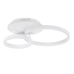 VENOM 61121 Μοντέρνο Φωτιστικό Οροφής LED 67W 8107lm 360° AC 220-240V IP20 Ρυθμιζόμενο Λευκό CCT με Χειριστήριο από 2700K έως 6000K Dimmable - Lumileds SMD Chip - Λευκό Ματ - Μ60 x Π40 x Υ12.5cm - 3 Χρόνια Εγγύηση