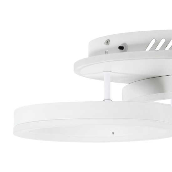 VENOM 61121 Φωτιστικό Οροφής Δαχτυλίδι-Κύκλος LED CCT 67W 8107lm 360° AC 220-240V - Εναλλαγή Φωτισμού μέσω Τηλεχειριστηρίου All In One Ψυχρό 6000k+Φυσικό 4500k+Θερμό 2700k Dimmable Φ25+40cm+BackLight - Λευκό - 3 Years Warranty VENOM 61121 Φωτιστικό Οροφής Δαχτυλίδι-Κύκλος LED CCT 67W 8107lm 360° AC 220-240V - Εναλλαγή Φωτισμού μέσω Τηλεχειριστηρίου All In One Ψυχρό 6000k+Φυσικό 4500k+Θερμό 2700k Dimmable Φ25+40cm+BackLight - Λευκό - 3 Years Warranty